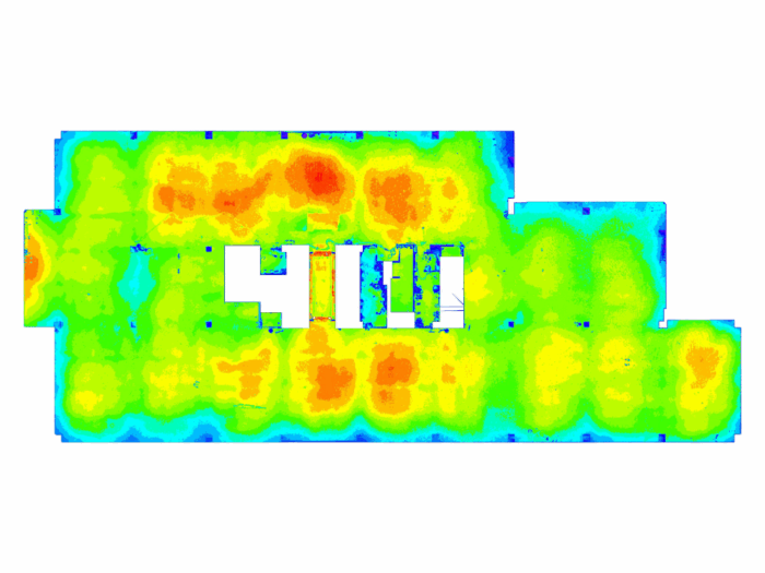 Floor flatness heat map