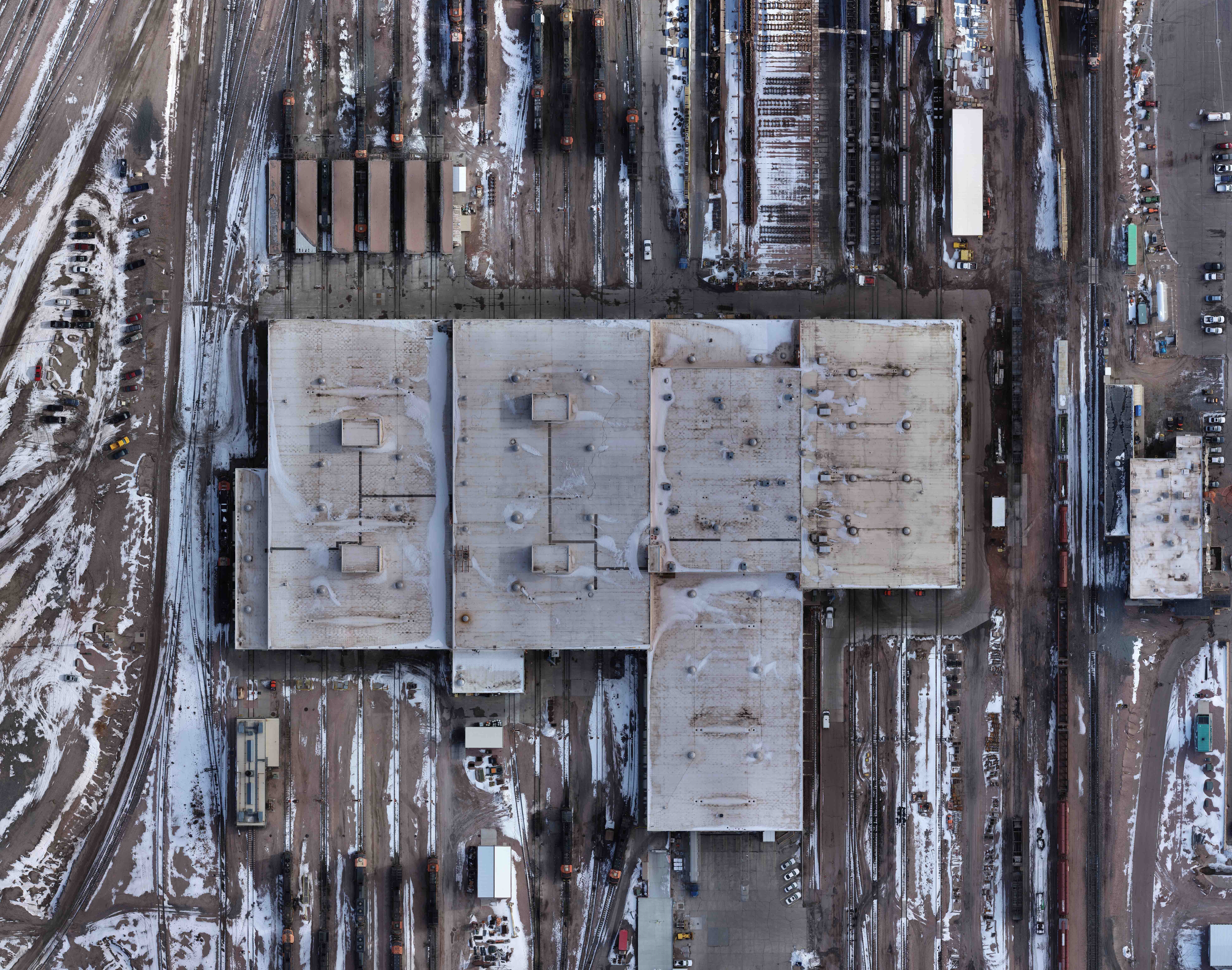 Orthomosaic image generated from several hundred aerial photographs covering 60 acres of the facility site.