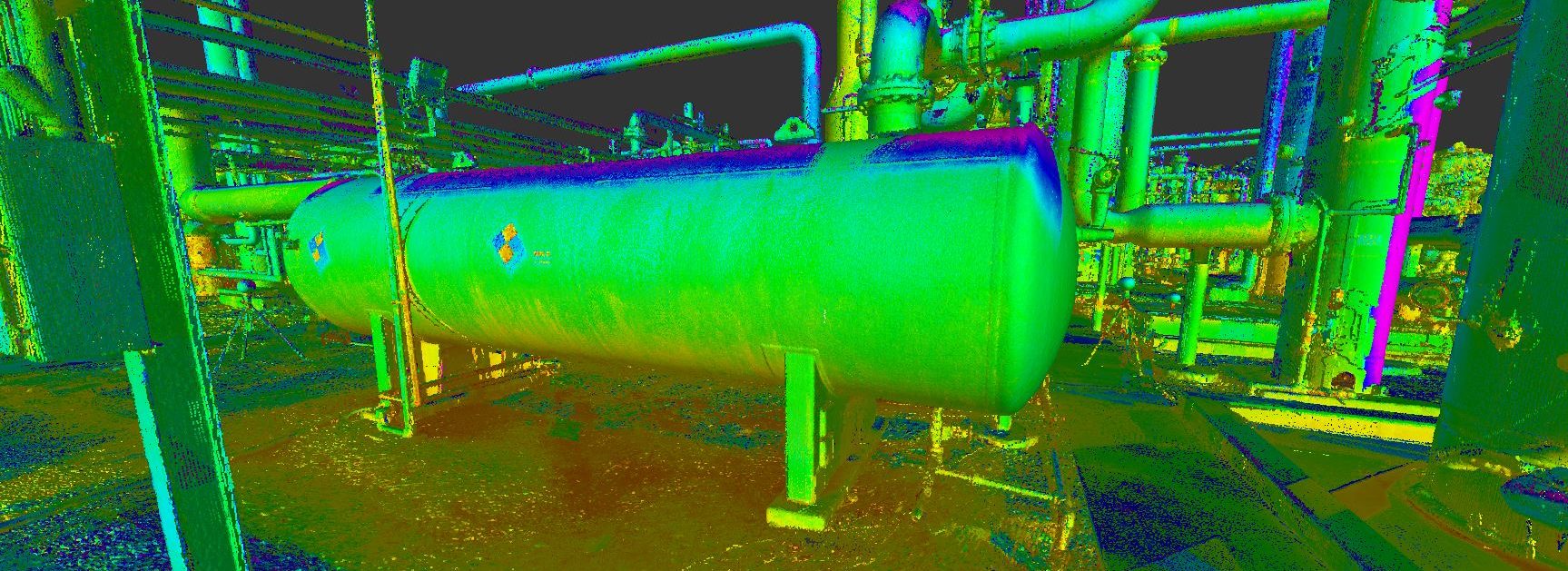 industrial and pipes laser scan
