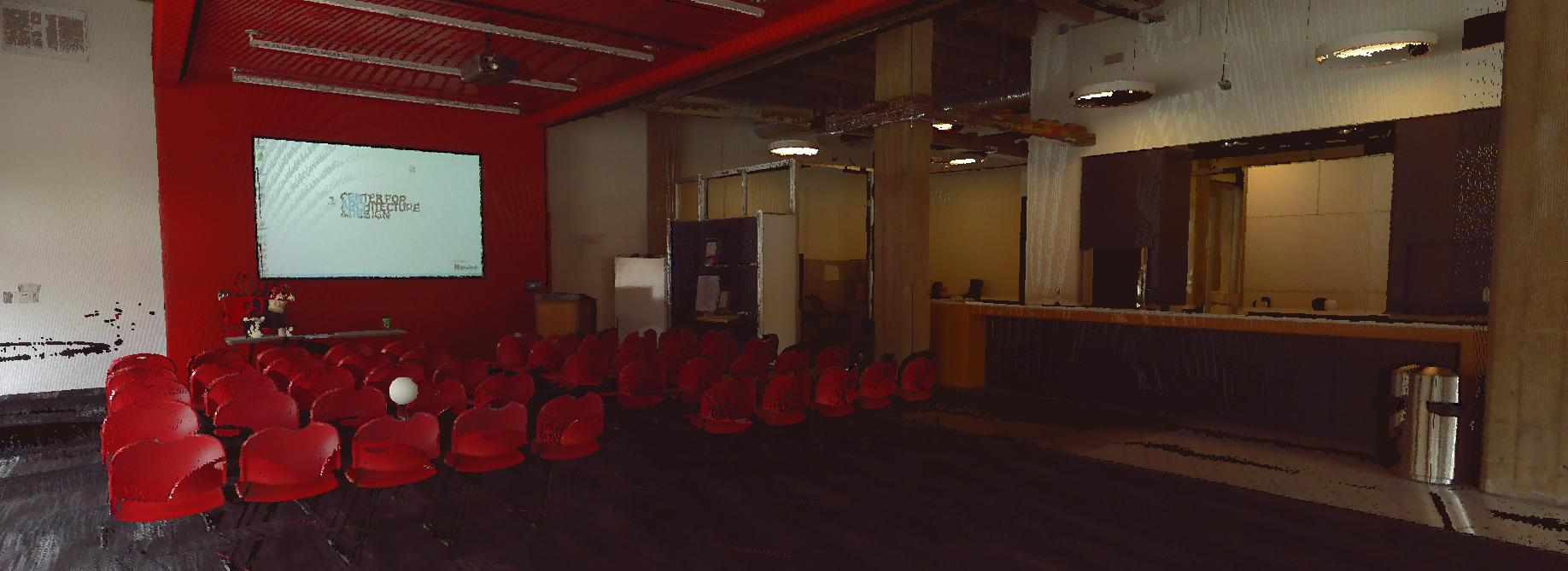 conference room and theater laser scan