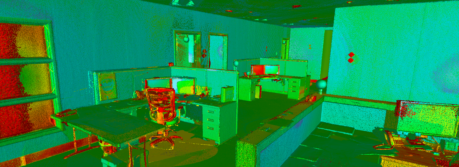 interior office laser scan & point cloud
