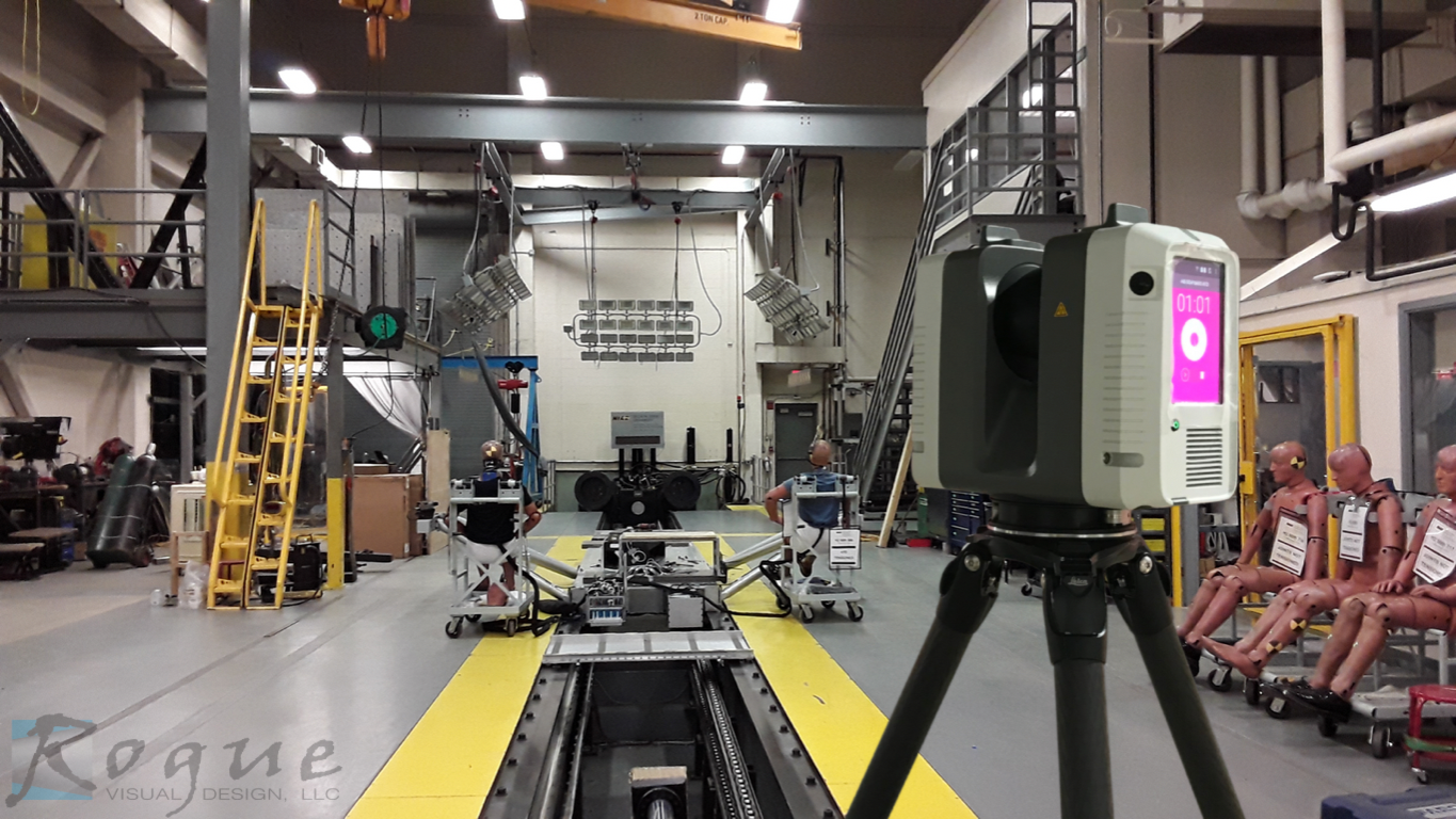LiDAR / 3D Laser Scanning at the National Institute for Aviation Research Crash Dynamics Lab.